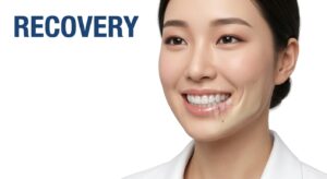라미네이트 치료 후 건강한 미소와 관리의 시각화