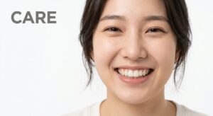 치아미백 후 건강한 미소를 지닌 여성의 모습